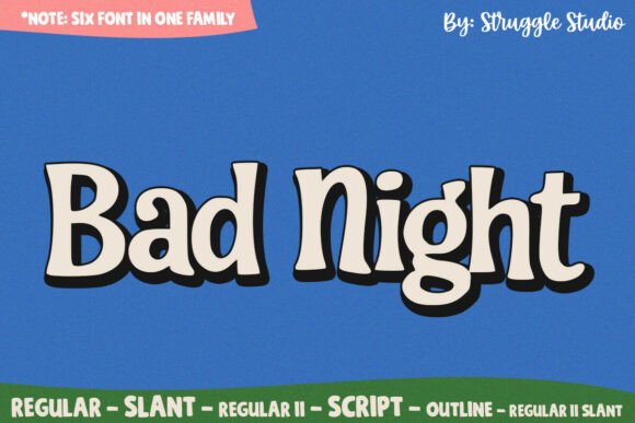 Bad Night Font: Bold Vintage Style