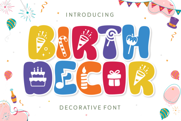 Birth Decor Font for Festive Branding
