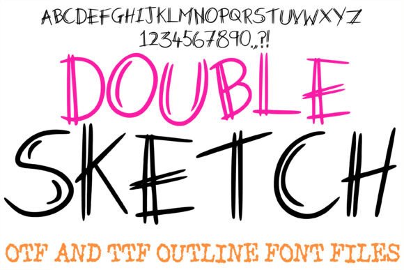 Double Sketch Font for Bold Campaigns