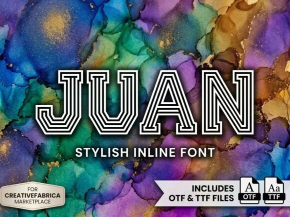 Juan: A Bold Display Font for Creative Branding