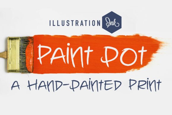 Paint Pot Font for Creative Web Design